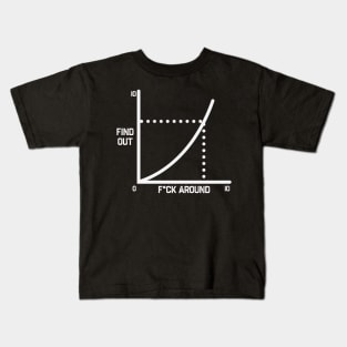 Fuck Around And Find Out Funny Diagram Chart Meme Kids T-Shirt